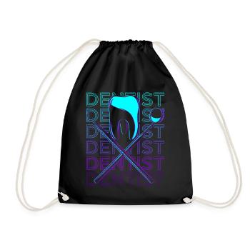 Dentist Dentist Dentistry Assistant Gift - Drawstring Bag - black - Front