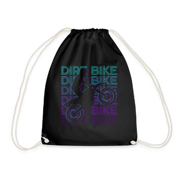 Dirt Bike Motocross Moto Retro Cadeau - Sac de sport léger - noir - Devant