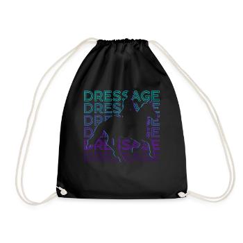 Dressage Rétro Cadeau - Sac de sport léger - noir - Devant