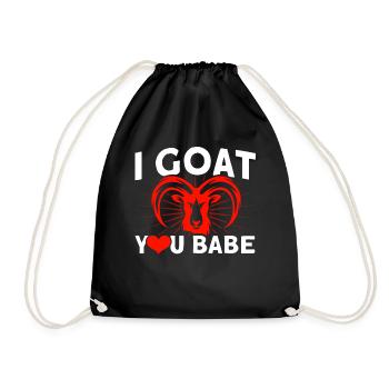 Vintage Retro Goat Breeder Goat Goat Lover - Drawstring Bag - black - Front