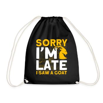 Vintage Retro Goat Breeder Goat Goat Lover - Drawstring Bag - black - Front