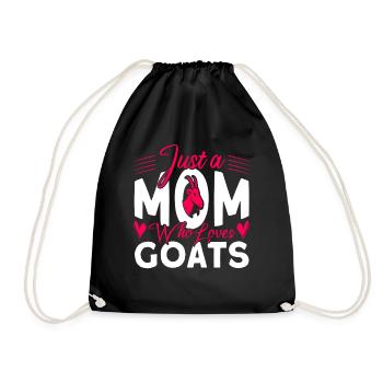 Vintage Retro Goat Breeder Goat Goat Lover - Drawstring Bag - black - Front