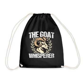 Vintage Retro Goat Breeder Goat Goat Lover - Drawstring Bag - black - Front