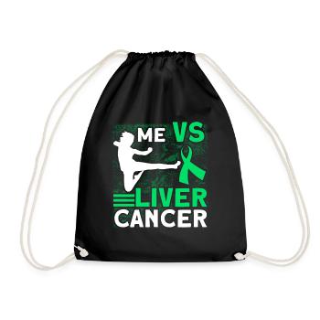 I contre le cancer du foie Cancer du foie - Sac de sport léger - noir - Devant