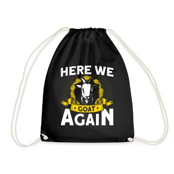 Vintage Retro Goat Breeder Goat Goat Lover - Drawstring Bag - black - Front