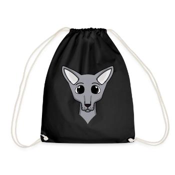 Sphynx Head Cat Propriétaire de chat - Sac de sport léger - noir - Devant
