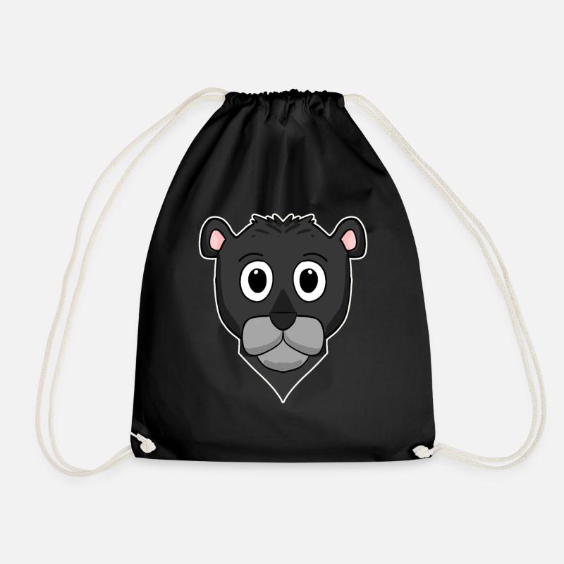 Schwarzer Panther - Turnbeutel - Schwarz