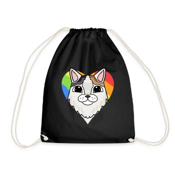 Chat LGBT Turc Van Rainbow - Sac de sport léger - noir - Devant