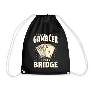 Je ne suis pas un joueur et je joue au bridge - Sac de sport léger - noir - Devant