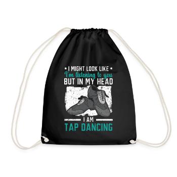 Dans ma tête, je suis danseuse de claquettes - Sac de sport léger - noir - Devant