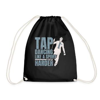 La danse à claquettes comme un sport seulement la danse à claquettes plus dure - Sac de sport léger - noir - Devant