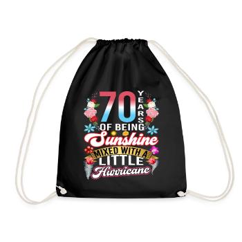 70 years of sunshine mixed with a small - Drawstring Bag - black - Front