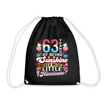 63 years of sunshine mixed with a small - Drawstring Bag - black - Front