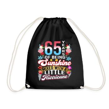 65 years of sunshine mixed with a small - Drawstring Bag - black - Front