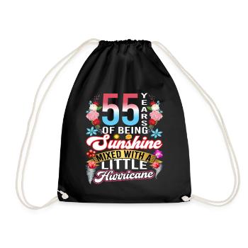 55 years of sunshine mixed with a small - Drawstring Bag - black - Front