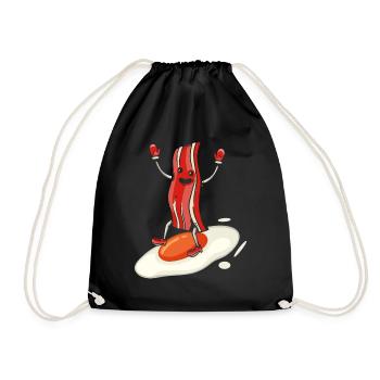 Baconholic Meat Lover Bacon Eater Keto Ketog - Sac de sport léger - noir - Devant