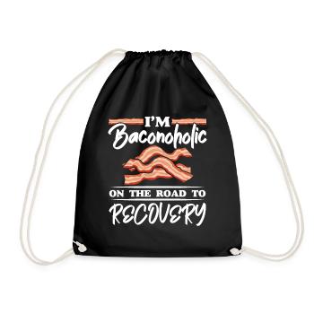 Je suis Baconoholic sur le chemin de la récupération Baco - Sac de sport léger - noir - Devant