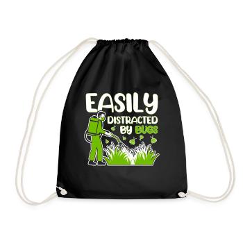 Facilement distrait par les exterminateurs de vermine - Sac de sport léger - noir - Devant