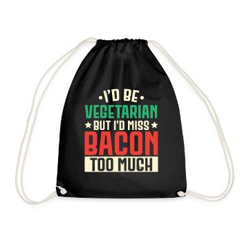 Je serais végétarien, mais je serais bacon ve - Sac de sport léger - noir - Devant