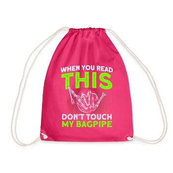 Rühr meinen Dudelsack nicht an - Turnbeutel - Fuchsia - Vorne