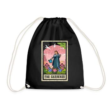 The Gardener Tarot Card Shaman Fortune Telling - Drawstring Bag - black - Front