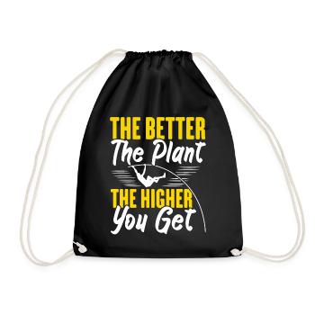 The better the system, the higher the pole vault - Drawstring Bag - black - Front