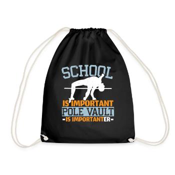 L’école est importante Le saut à la perche est plus important - Sac de sport léger - noir - Devant