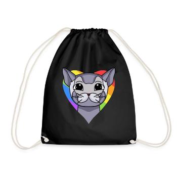 CHAT LGBT British Shorthair Rainbow - Sac de sport léger - noir - Devant