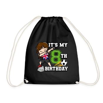 Football girl c’est mon drapeau de 8ème anniversaire - Sac de sport léger - noir - Devant