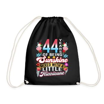 44 years of sunshine mixed with a small - Drawstring Bag - black - Front