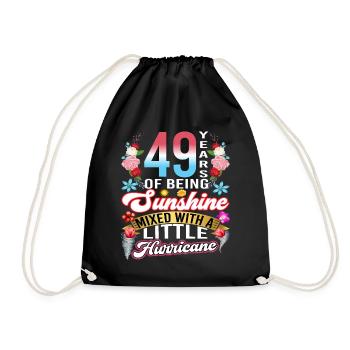 49 years of sunshine mixed with a small - Drawstring Bag - black - Front