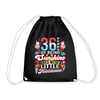 36 years of sunshine mixed with a small - Drawstring Bag - black - Front