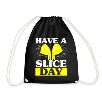 Have A Slice Day lemonade stand Lemon Lover Fruit - Drawstring Bag - black - Front