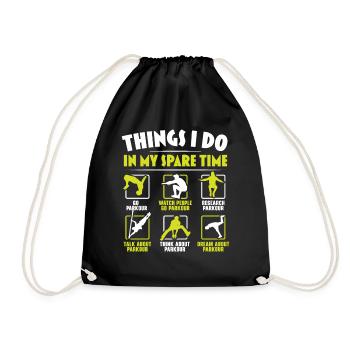 Ce que je fais dans mon temps libre Parkour Tr - Sac de sport léger - noir - Devant