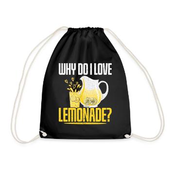 Why do I love Lemonade Stand Lemon Lover Fruit - Drawstring Bag - black - Front