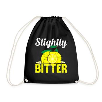Slightly bitter Lemonade Stand Lemon Lover Fruit - Drawstring Bag - black - Front