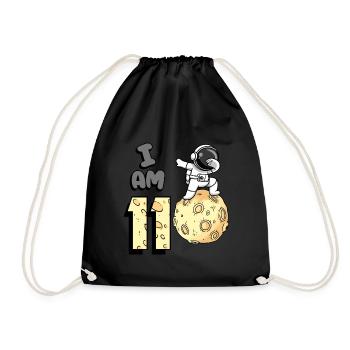 Je suis 11 astronaute spatial Kid Moon Walker 11. - Sac de sport léger - noir - Devant