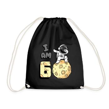 Je suis astronaute de 6 pièces enfant Moon Walker 6. - Sac de sport léger - noir - Devant