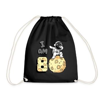 Je suis astronaute de 8 chambres enfant Moon Walker 8. - Sac de sport léger - noir - Devant