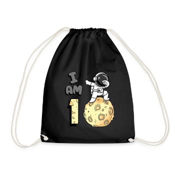 Je suis 1 chambre astronaute enfant Moon Walker 1. - Sac de sport léger - noir - Devant