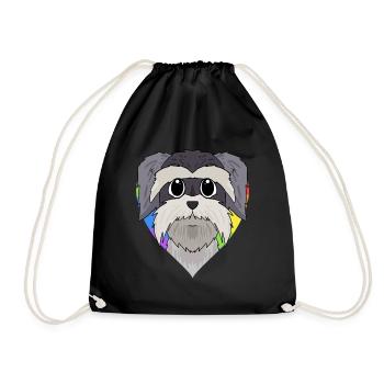Schnauzer Hunde LGBT - Turnbeutel - Schwarz - Vorne