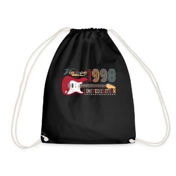 Vintage 1998 Limited Edition 24th birthday | - Drawstring Bag - black - Front