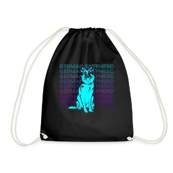 Berger Allemand Rétro - Sac de sport léger - noir - Devant