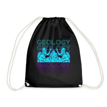 Geologie Geologe Retro - Turnbeutel - Schwarz - Vorne