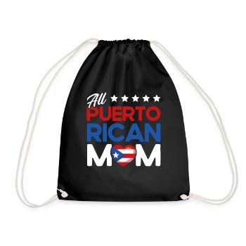 Ganz puerto-ricanische Mama Puerto Rico Mutter - Turnbeutel - Schwarz - Vorne