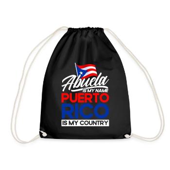 Abuela Mein Name Puerto Rico Mein Land Puerto Rico - Turnbeutel - Schwarz - Vorne