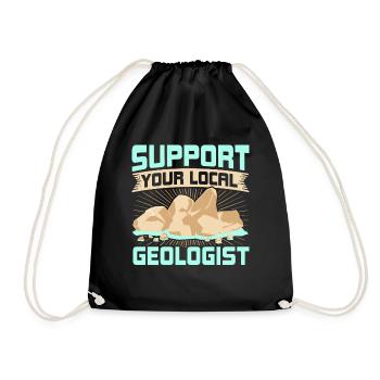 Soutenez votre géologue local - Sac de sport léger - noir - Devant