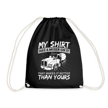 Sur ma chemise se trouve un pilote de mélangeur - Sac de sport léger - noir - Devant