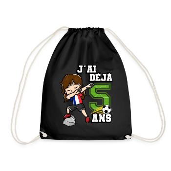 Football Girl C’est mon 5ème anniversaire - Sac de sport léger - noir - Devant