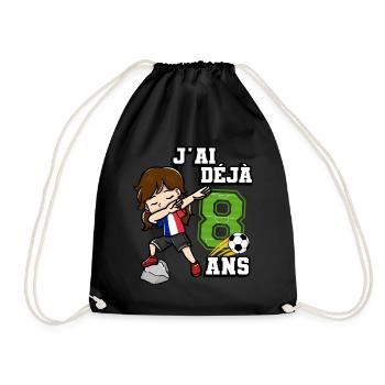 Football Girl C’est mon 8ème anniversaire - Sac de sport léger - noir - Devant